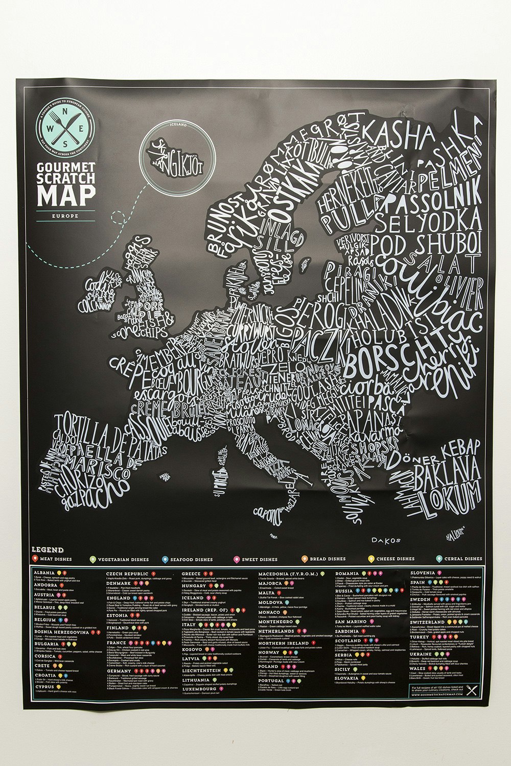 Luckies of London Gourmet Scratch Map Drop