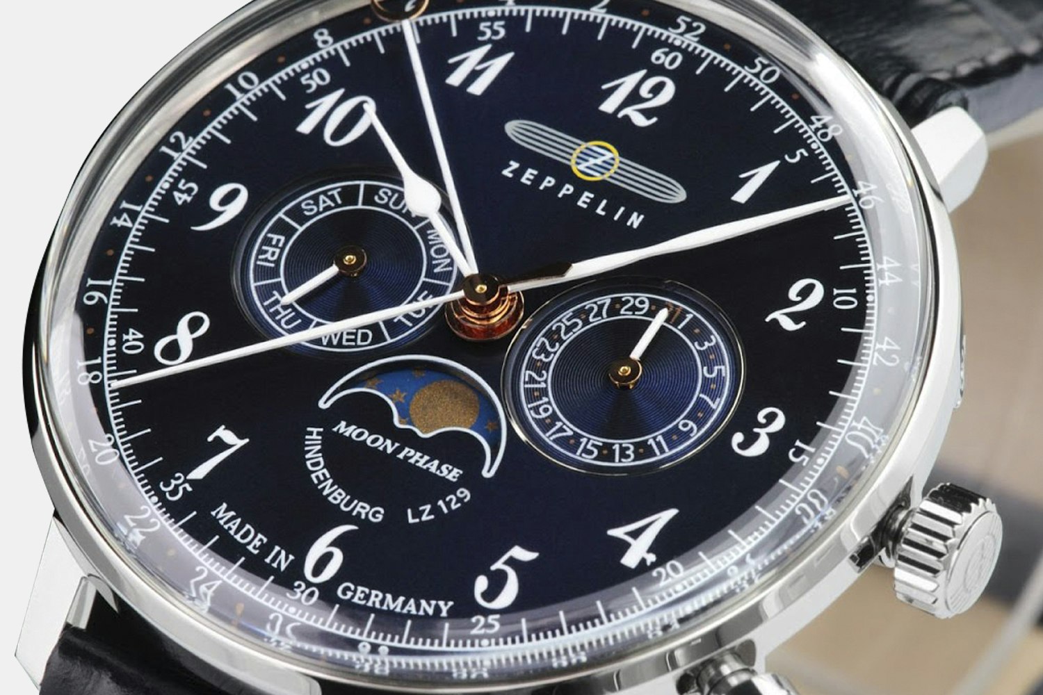 Graf Zeppelin Hindenburg Moonphase Quartz Watch