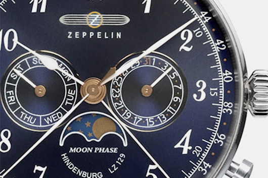 Graf Zeppelin Hindenburg Moonphase Quartz Watch