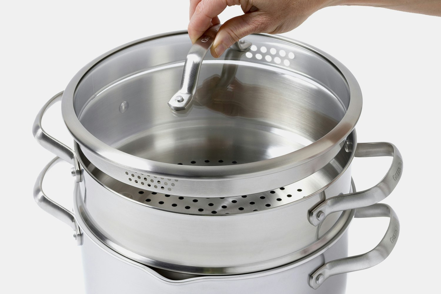 GreenPan Venice Pro Ceramic Nonstick 3Piece Set Cookware Drop