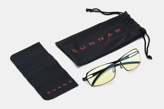Gunnar Cyber Men's Onyx Slim Rectangle Gamer Glasses