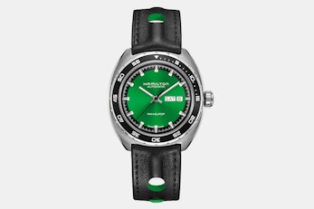 H35415761 - Green Dial, Black Leather Strap