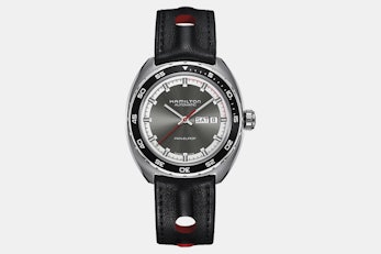 H35415781 – Grey Dial, Black Leather Strap