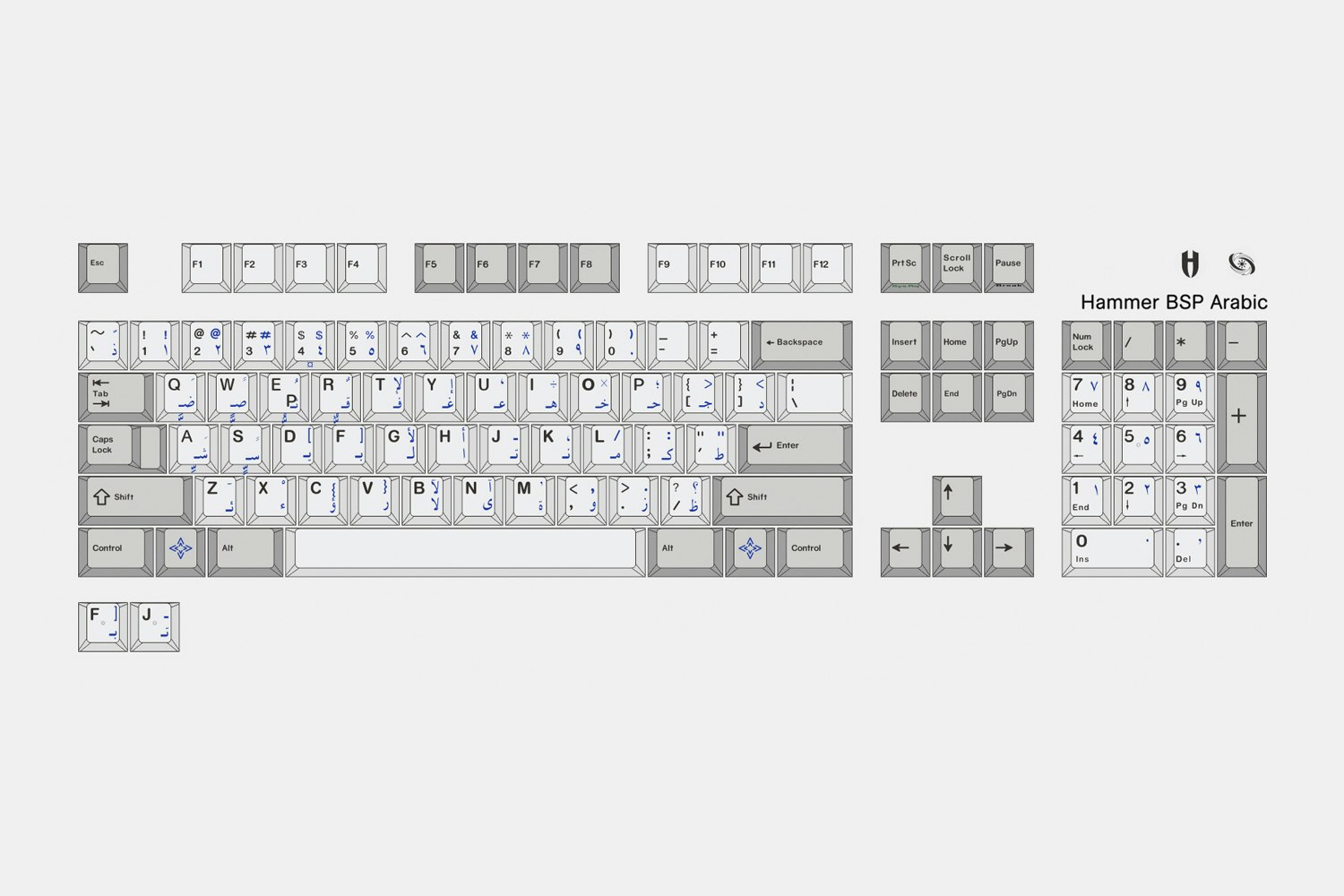 Hammer BSP Classic Beige PBT Dye-Subbed Keycap Set