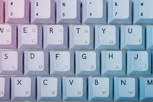 Hangul (Korean Alphabet) PBT Dye-Subbed Keycap Set