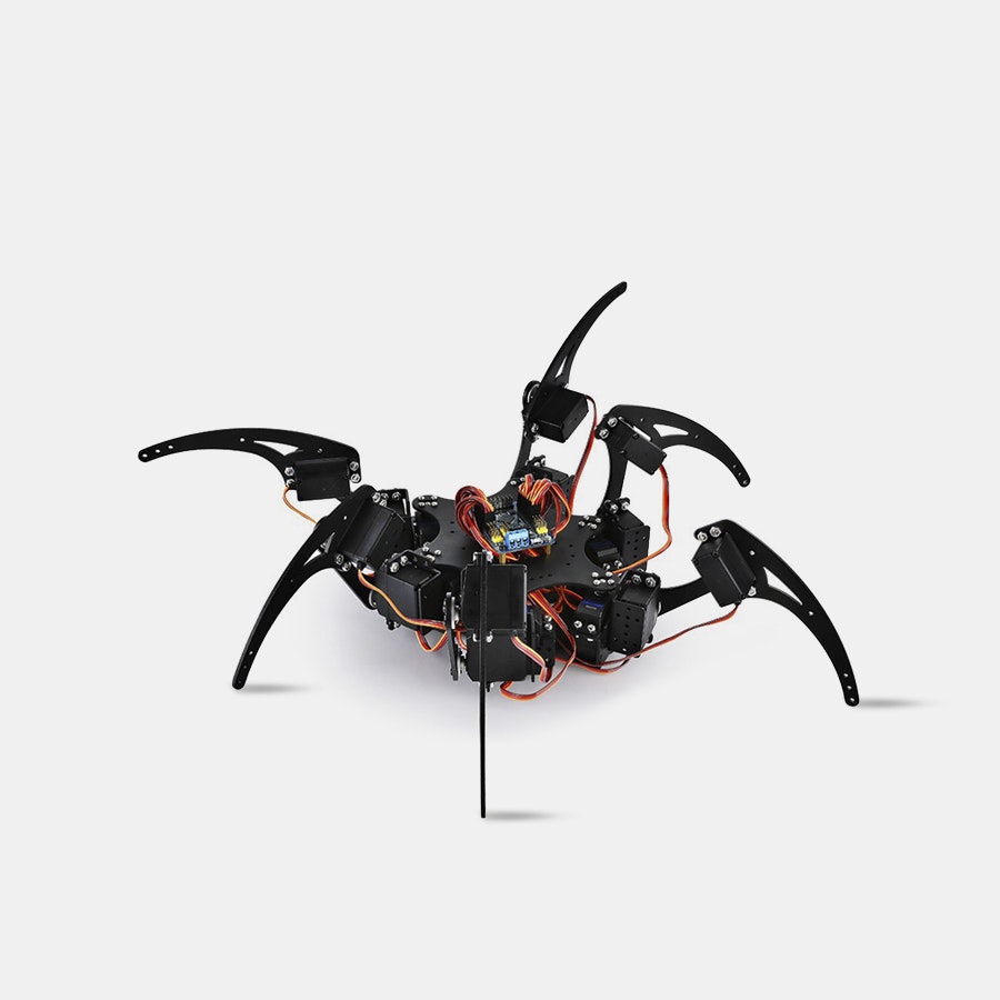 18DOF Aluminium Hexapod Spider Six 3DOF Legs Robot Frame with 18 Servo Horns 