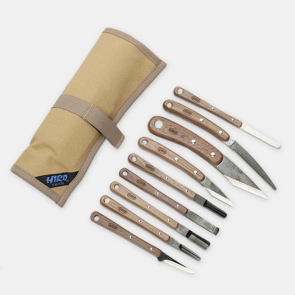 HIRO Wood Carving Knife Set (9 Pieces)