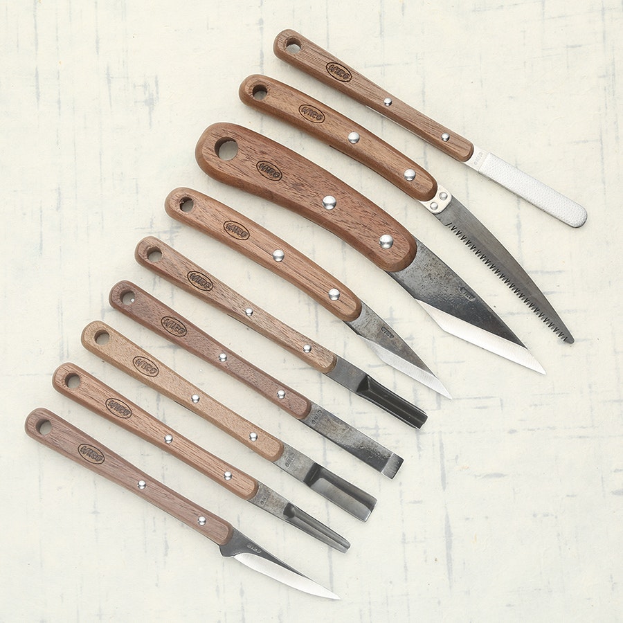 HIRO Wood Carving Knife Set (9 pcs) - Lowest Price and 