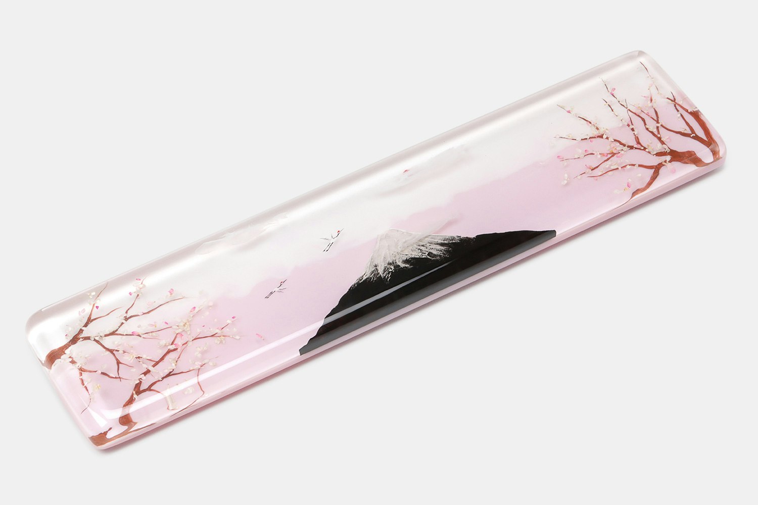 HLYM Cherry Blossom Fuji Resin Artisan Wrist Rest | Mechanical