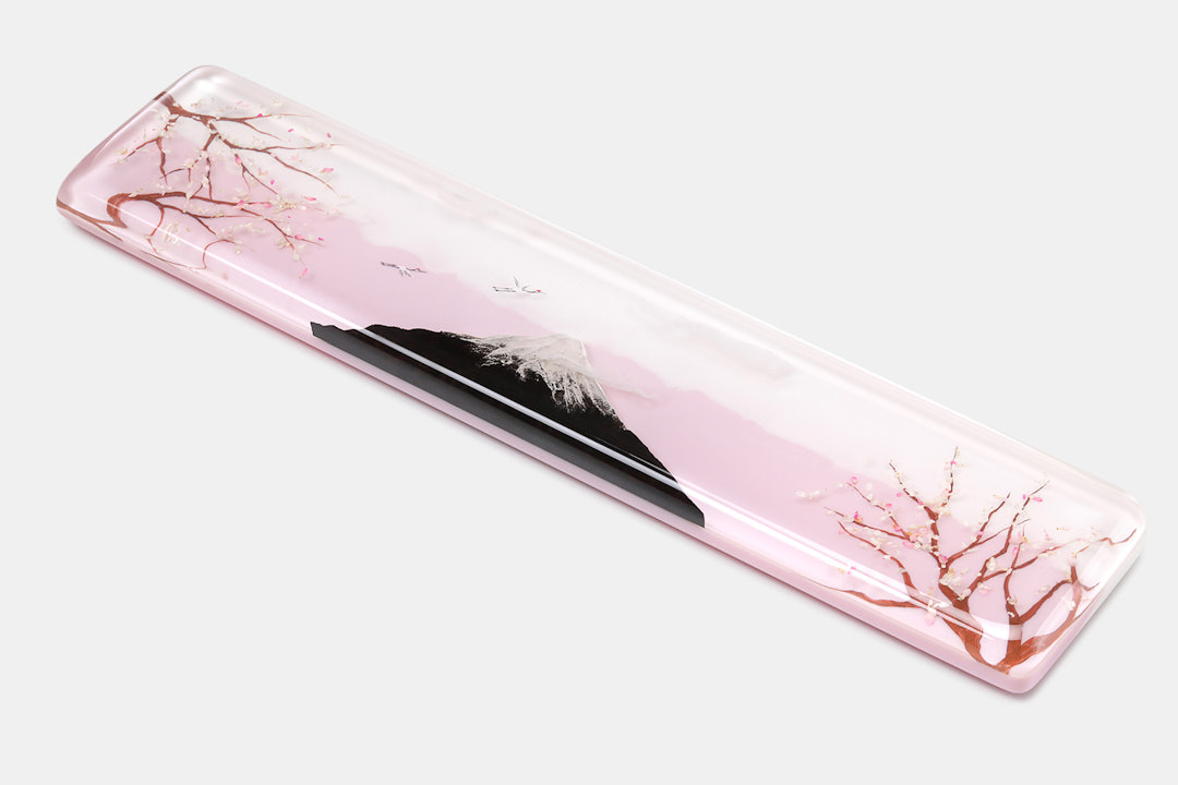 HLYM Cherry Blossom Fuji Resin Artisan Wrist Rest