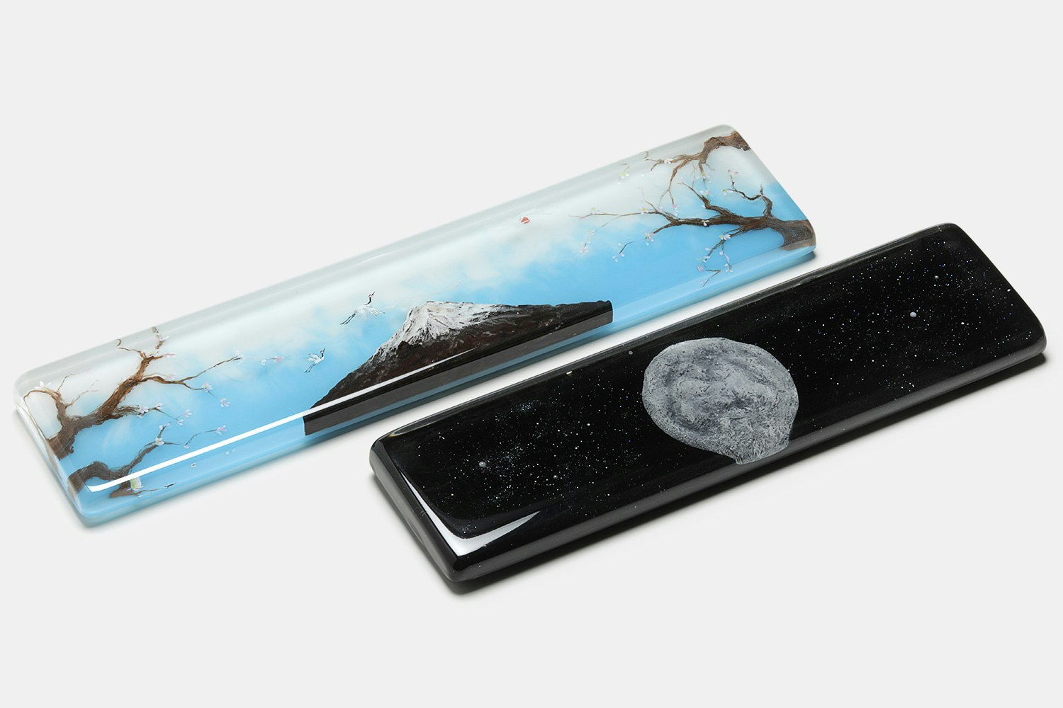 HLYM Mt. Fuji & Full Moon Artisan Resin Wrist Rests