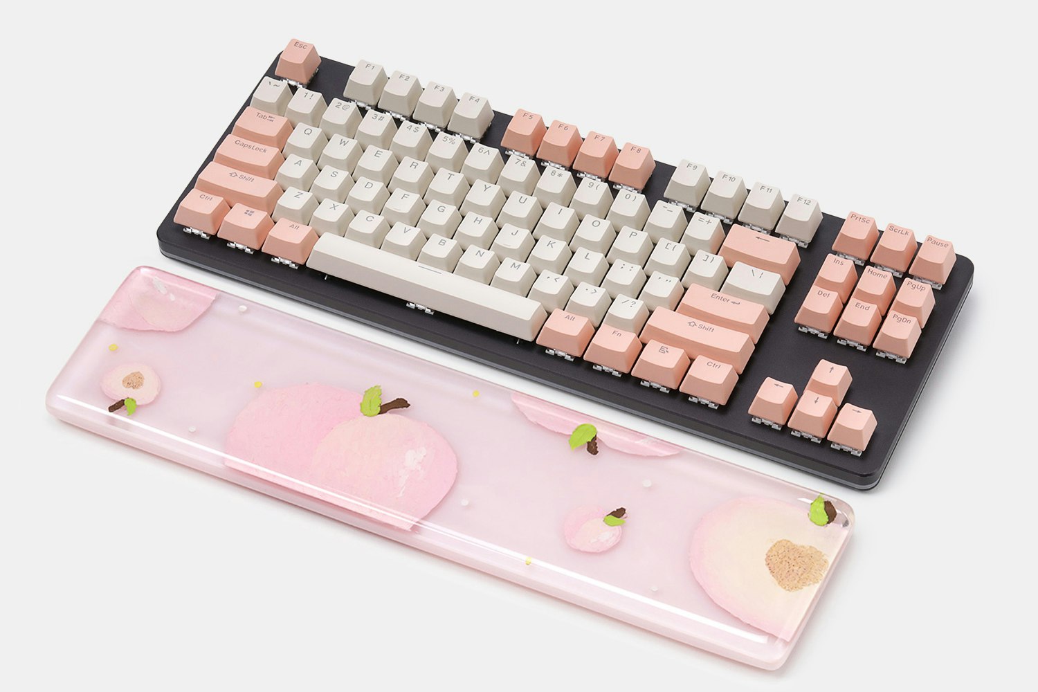 HLYM Painted Peach Resin Artisan Wrist Rest