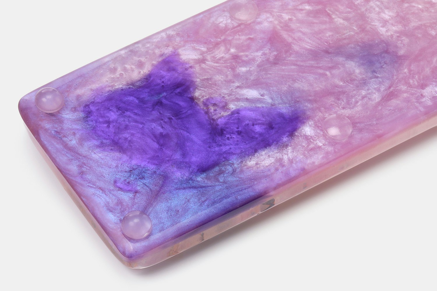 HLYM Pink Nebula Resin Artisan Wrist Rest