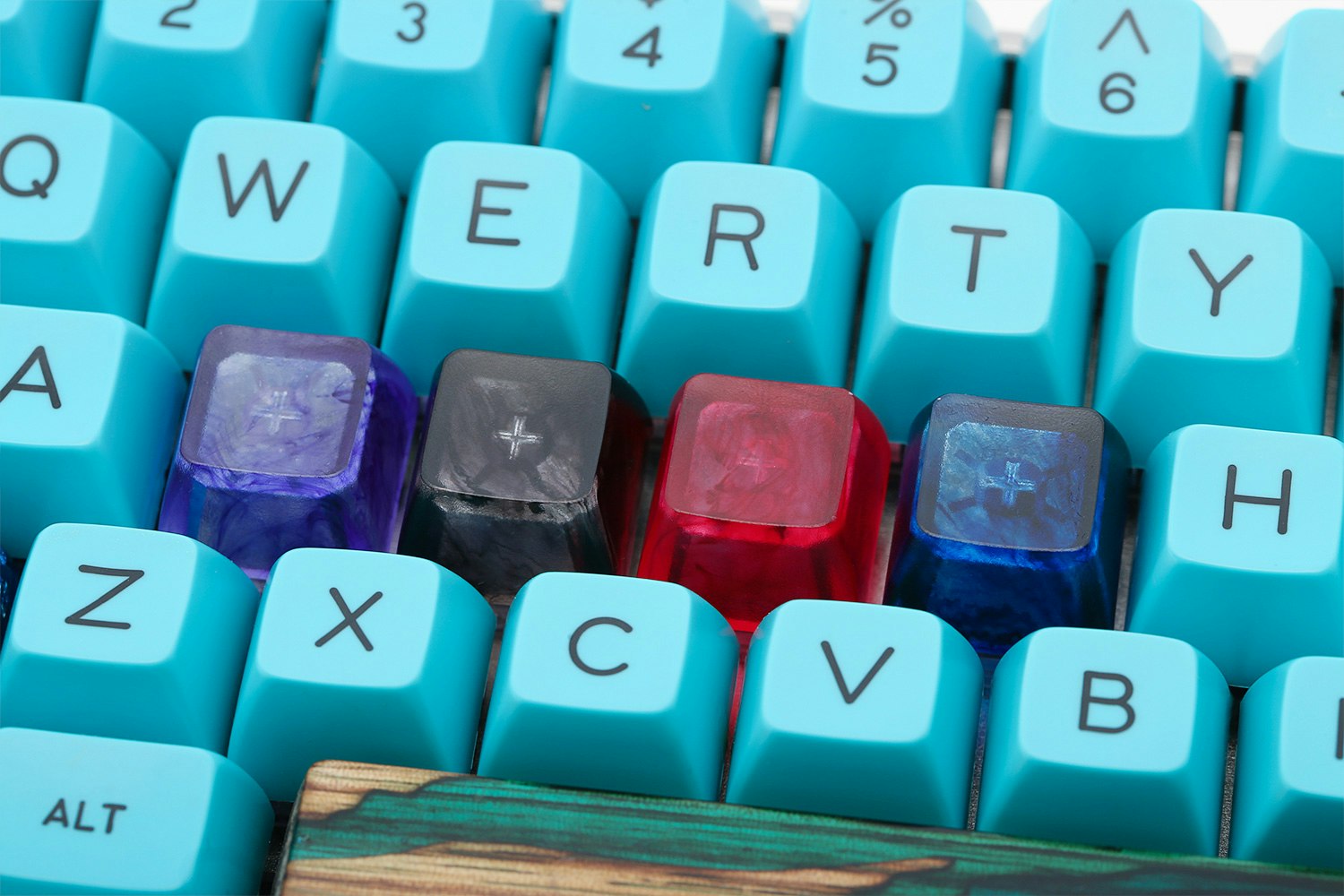 Idea23 Marbled Resin Artisan Keycaps (4-Pack)