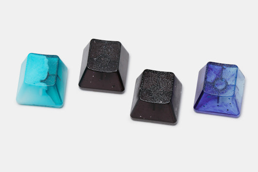 Idea23 Marbled Resin Topre Artisan Keycaps (4-Pack)