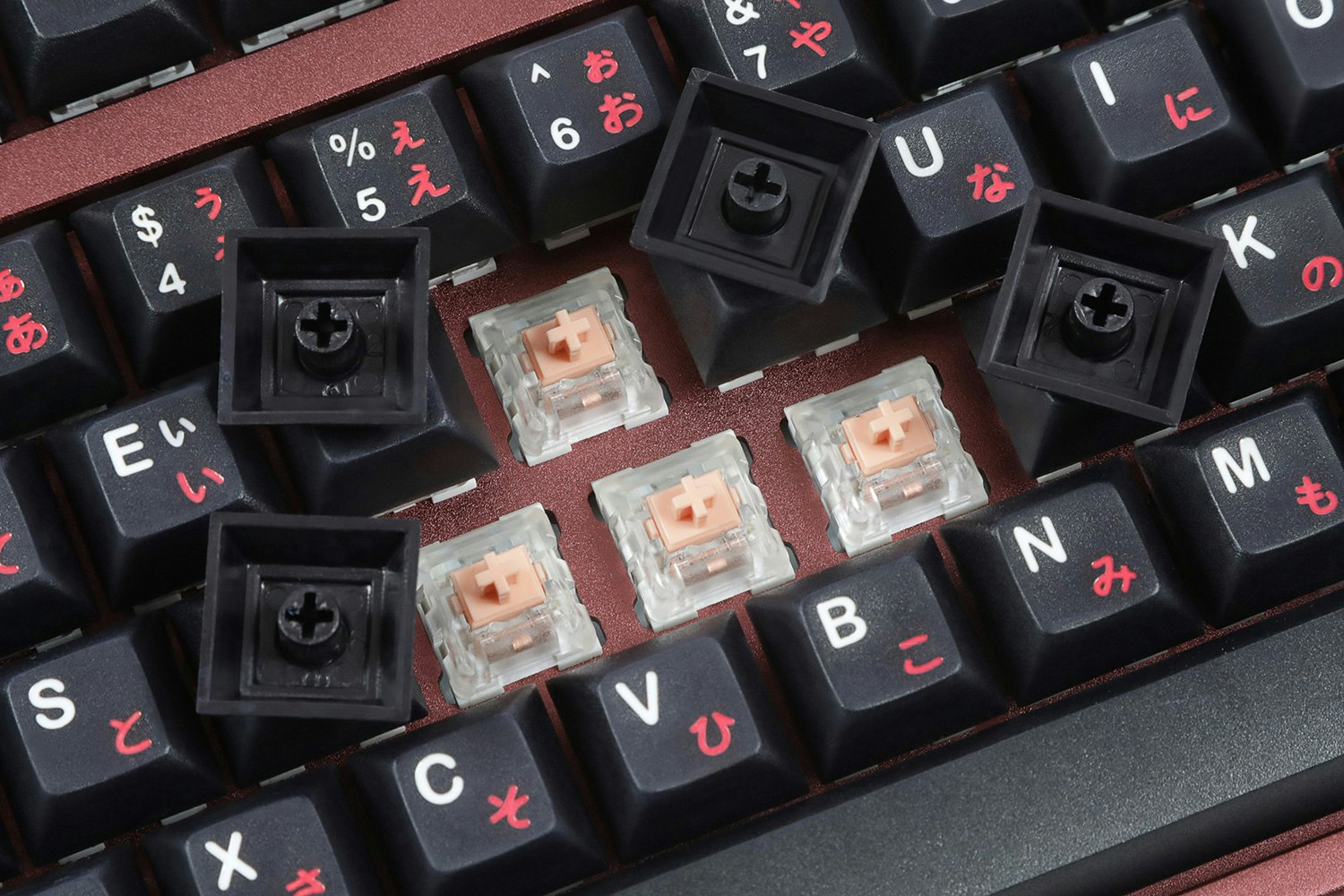 IDOBAO DSA Black Sakura PBT Keycap Set