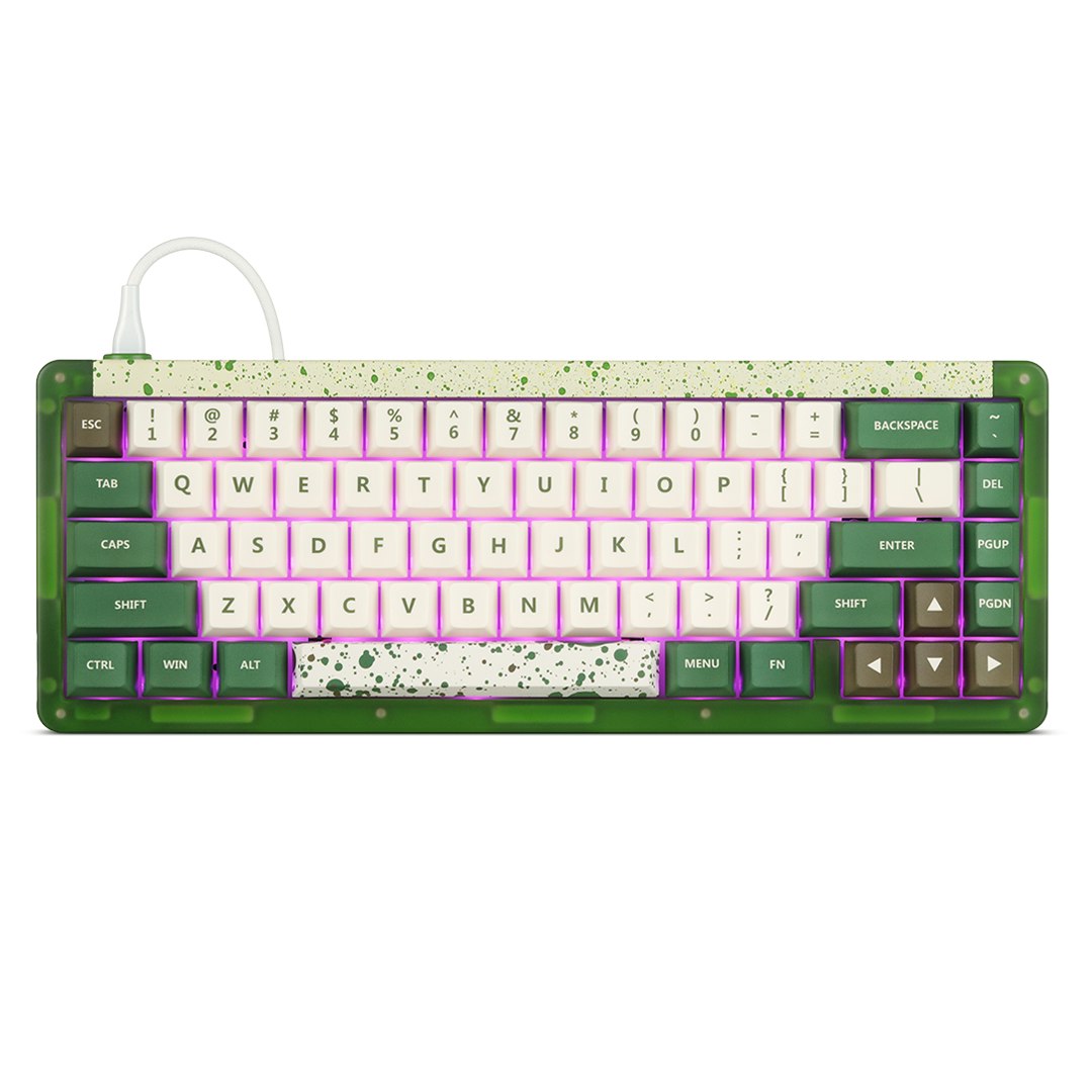 IDOBAO ID67 Plus Wireless Mechanical Keyboard - Brown Forest