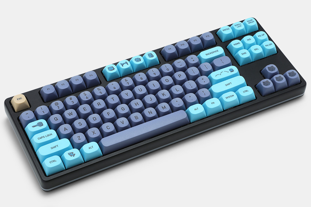 IDOBAO MA Blue Cat PBT Dye-Subbed Keycap Set
