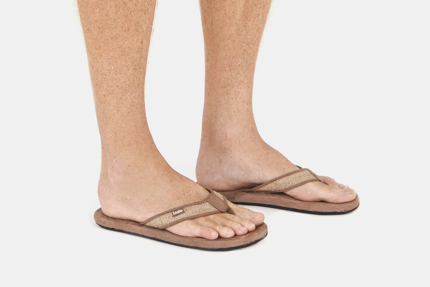 Indosole Mens Tan Burlap Sandals Size