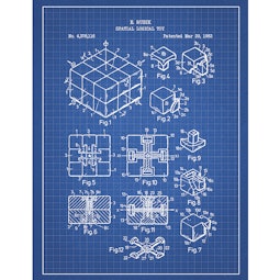 Rubiks Cube – Blue Grid