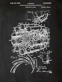 Airplane Engine - F. Whittle - 1946 - 2,404,334
