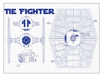 Star Wars - Tie Fighter (Horizontal Print) 