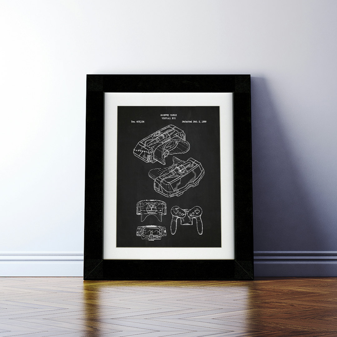 Inked and Screened Video Game Patent Prints
