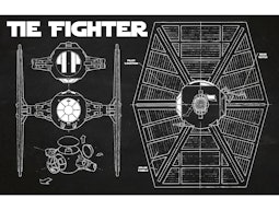 Stary Wars - Tie Fighter (Horizontal Print)