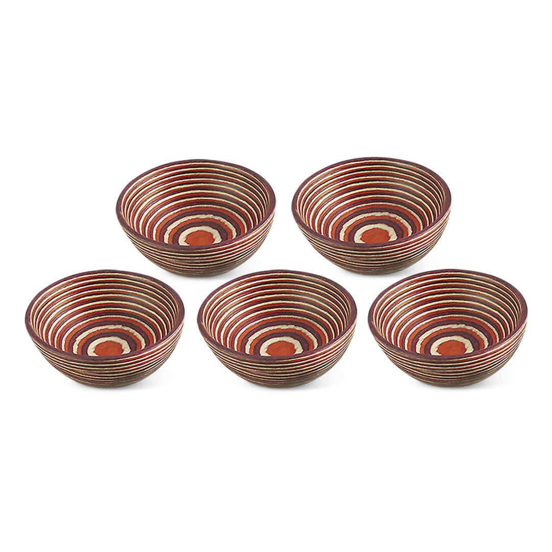 Island Bamboo Pinch Bowls Set Of 5 Serveware Drop