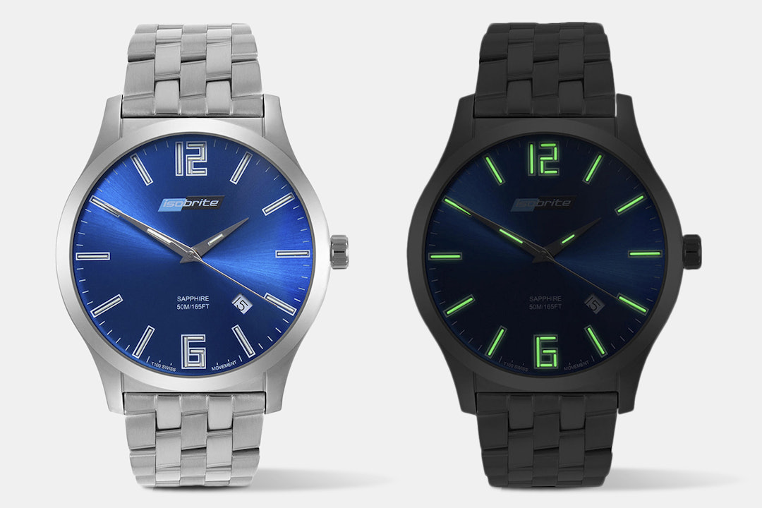 Isobrite T100 Tritium Slim Blue Watch