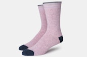 Solid Sock - Blue / Dusty Pink