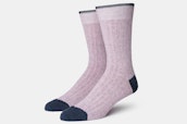 Ribbed Sock - Blue / Dusty Lilac