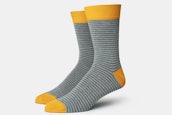 Mini Horizontal Stripe Sock - Gold/Green