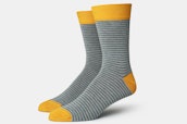 Mini Horizontal Stripe Sock - Gold/Green