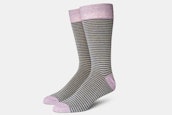 Mini Horizontal Stripe Sock - Dusty Pink / Purple