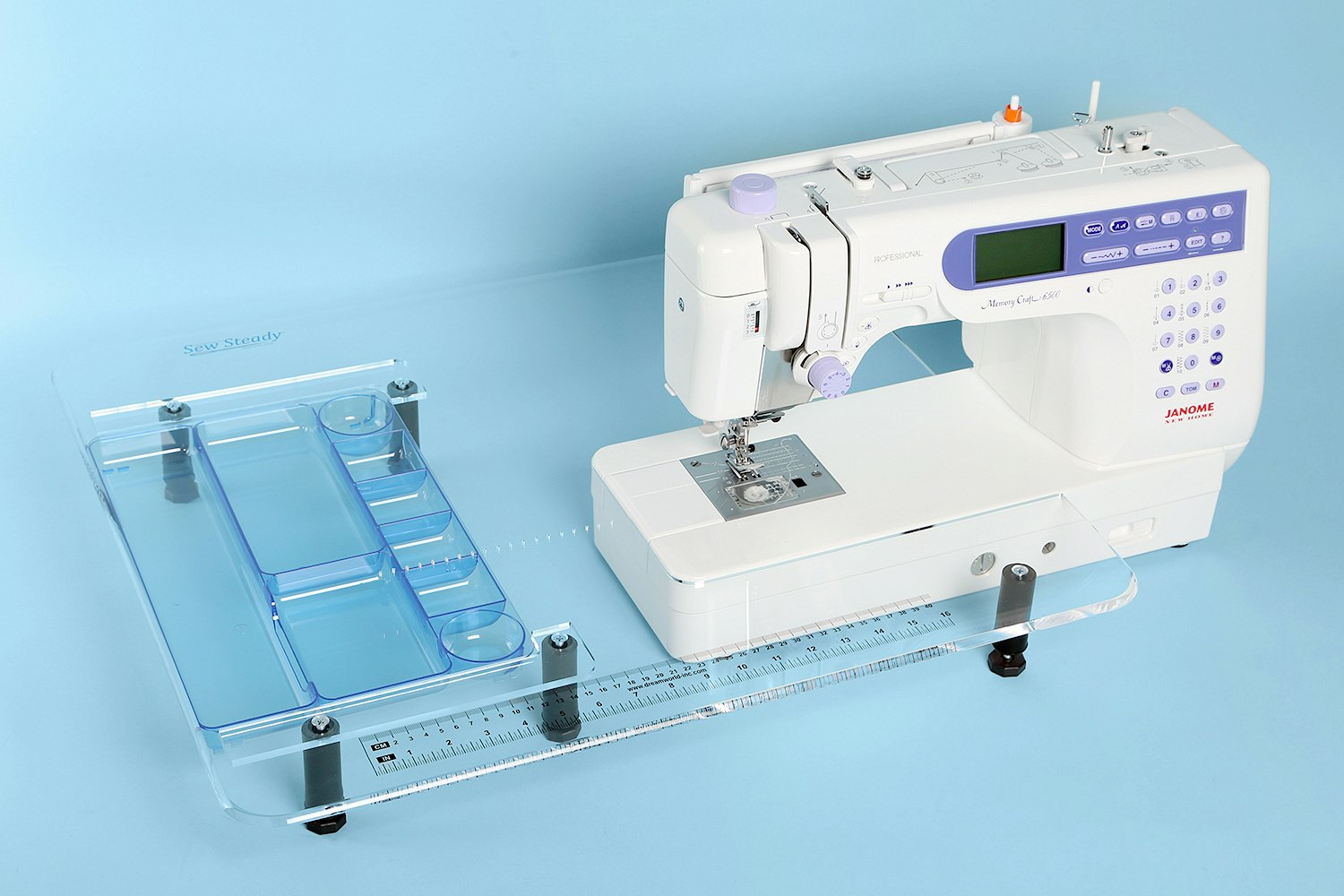 Janome Memory Craft 6500P and Sew Steady Table | Sewing Machines | Drop