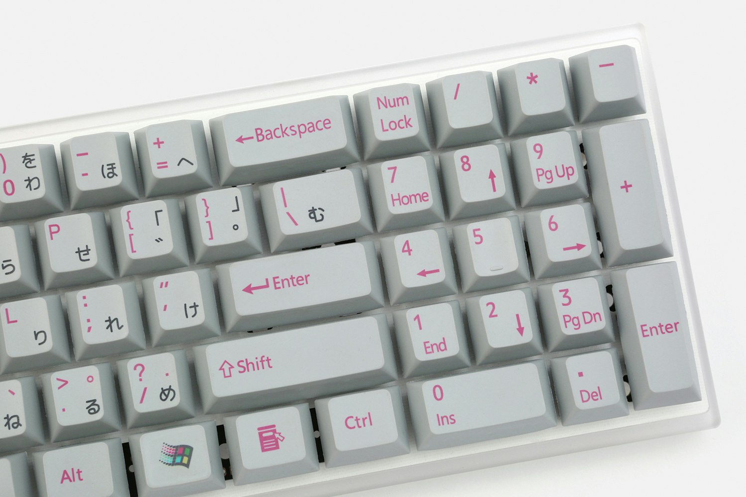 Japanese Alphabet Cherry PBT Dye-Subbed Keycap Set