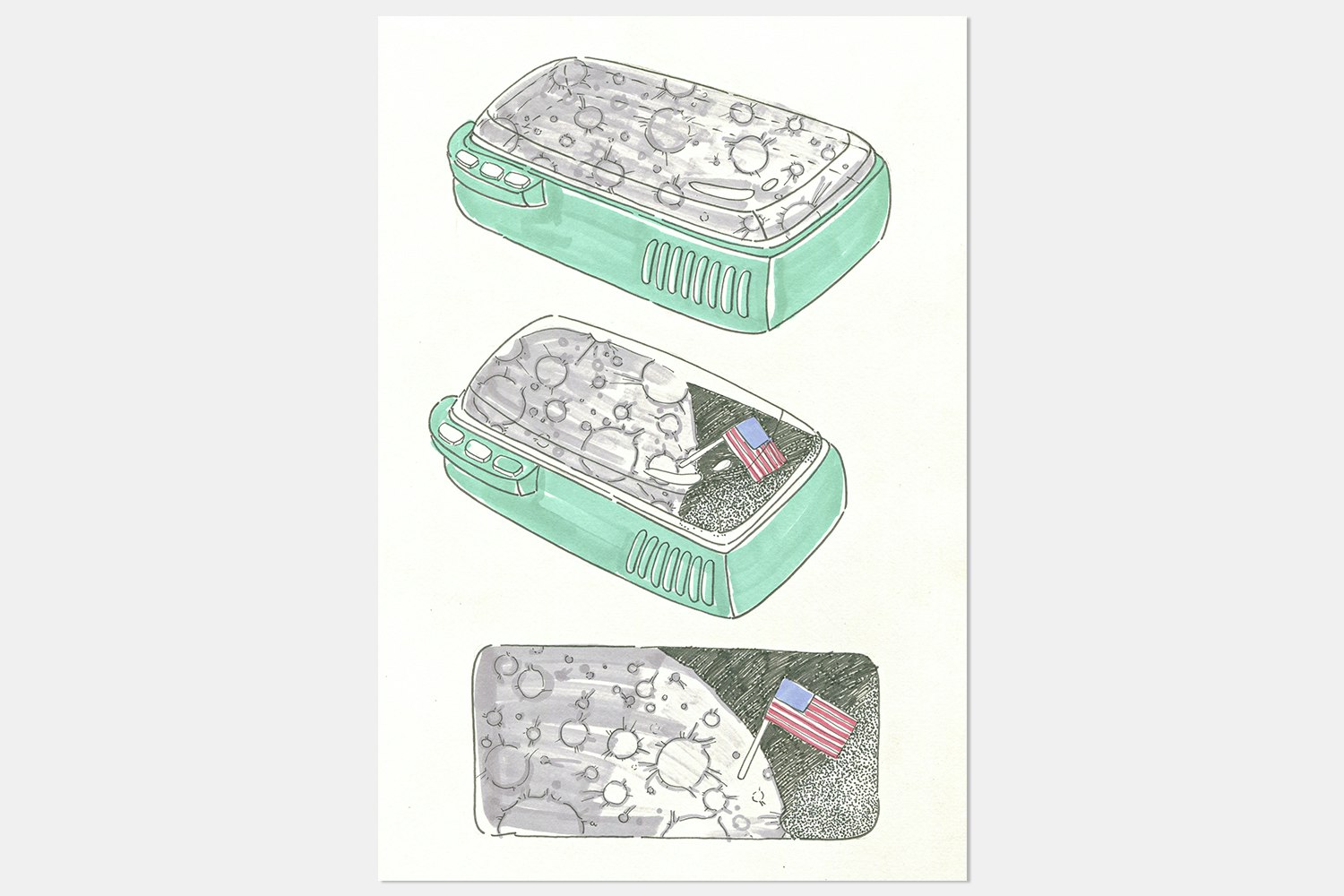 Jelly Key Blue Little Dot Enter Key Artisan Keycaps