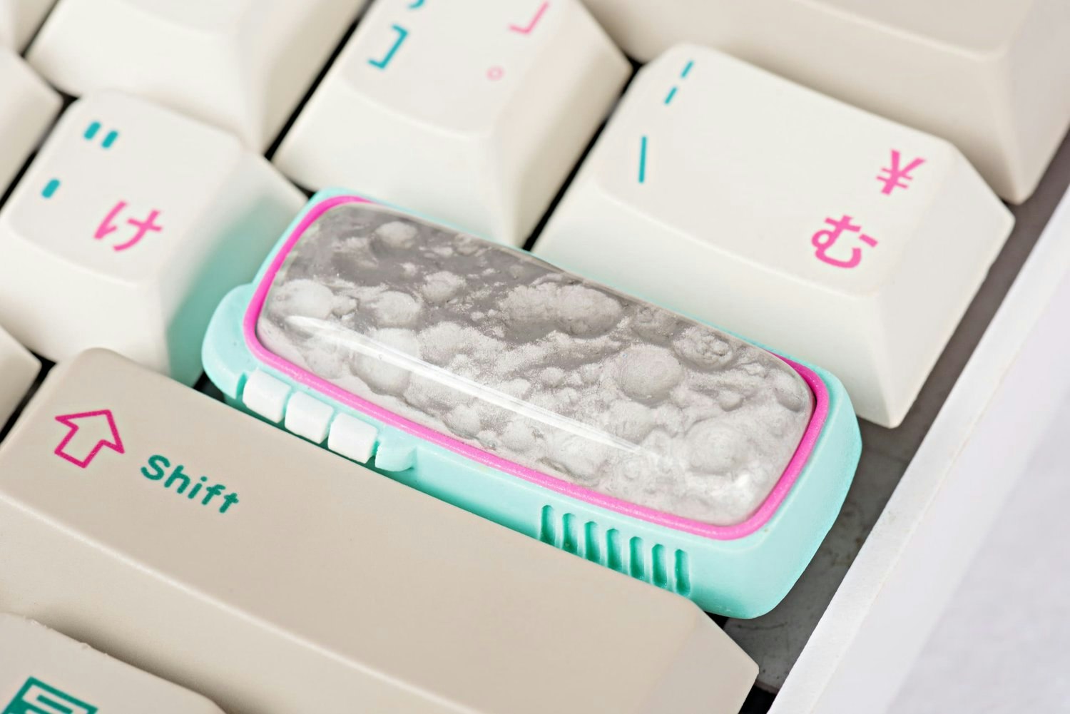 Jelly Key Blue Little Dot Enter Key Artisan Keycaps