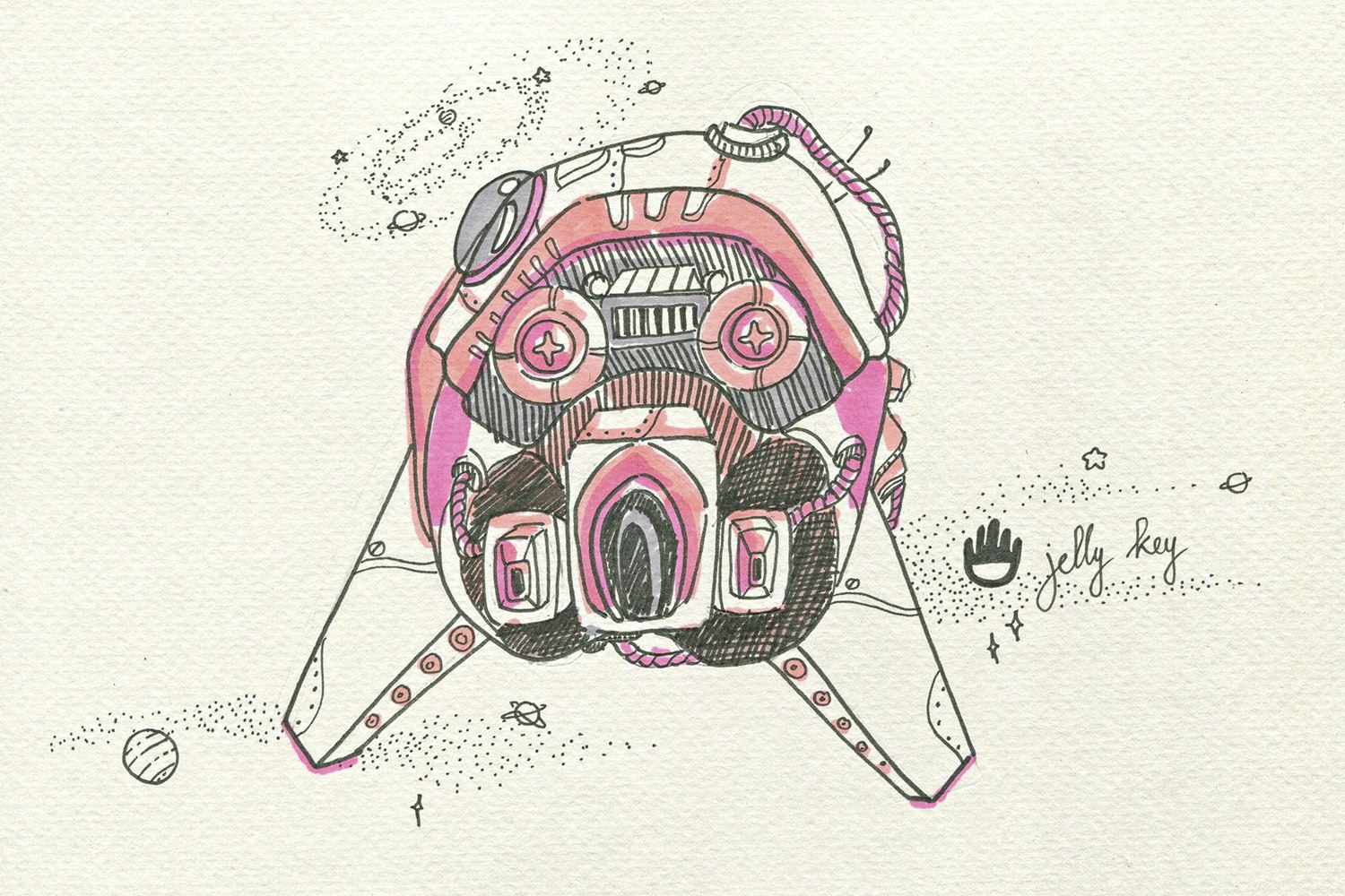 Jelly Key Blue Little Dot Enter Key Artisan Keycaps