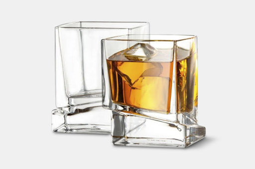 JoyJolt Carre Whiskey Glasses (Set of 2)