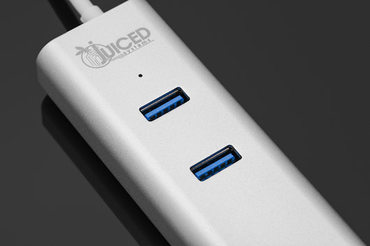 Juiced USB-C 2 Port USB 3.0 Gigabit Hub