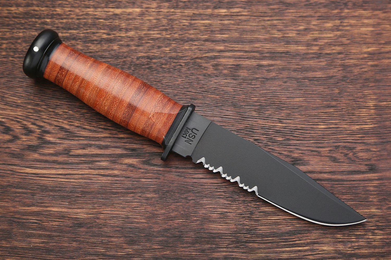 KA-BAR Mark 1 Fixed Blade Knife w/Sheath Details | Knives