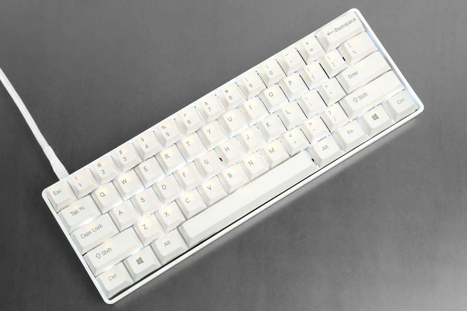 PBT White Top Printed - Cherry Profile