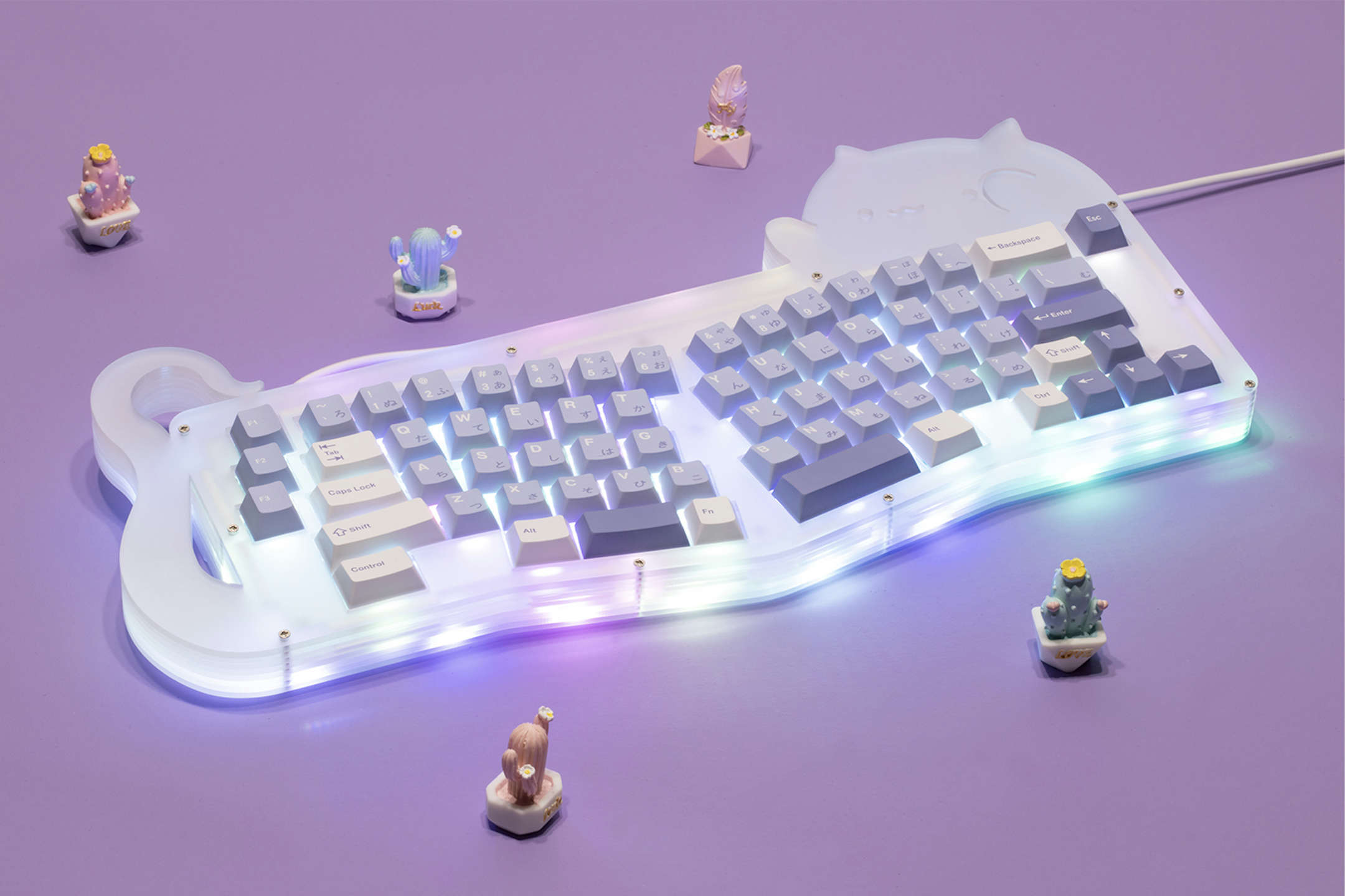 Keebmonkey Bongo Cat Alice Barebones Keyboard Kit | Mechanical ...