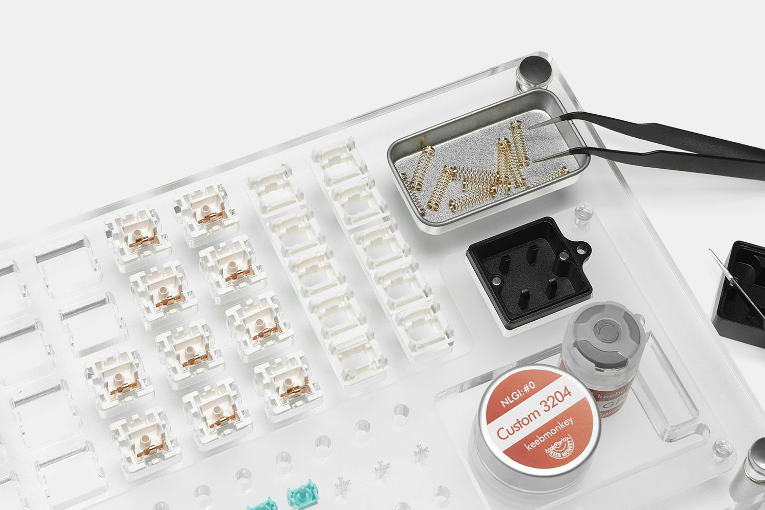KeebMonkey Custom Acrylic Lube Station Kit Mechanical Keyboards