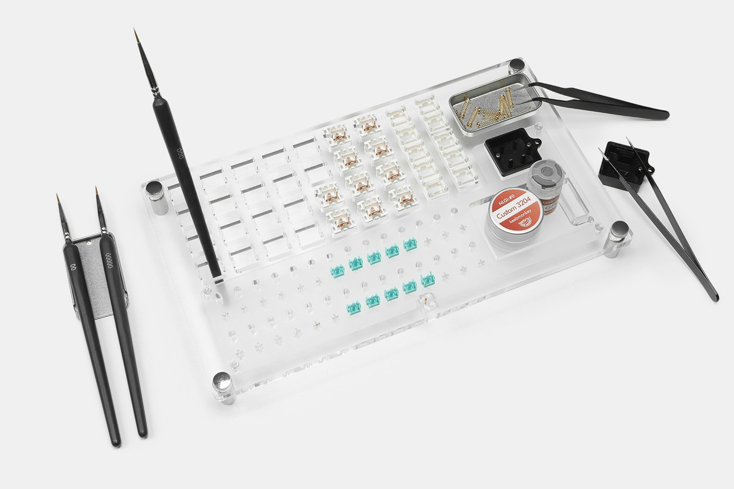 KeebMonkey Custom Acrylic Lube Station Kit Mechanical Keyboards