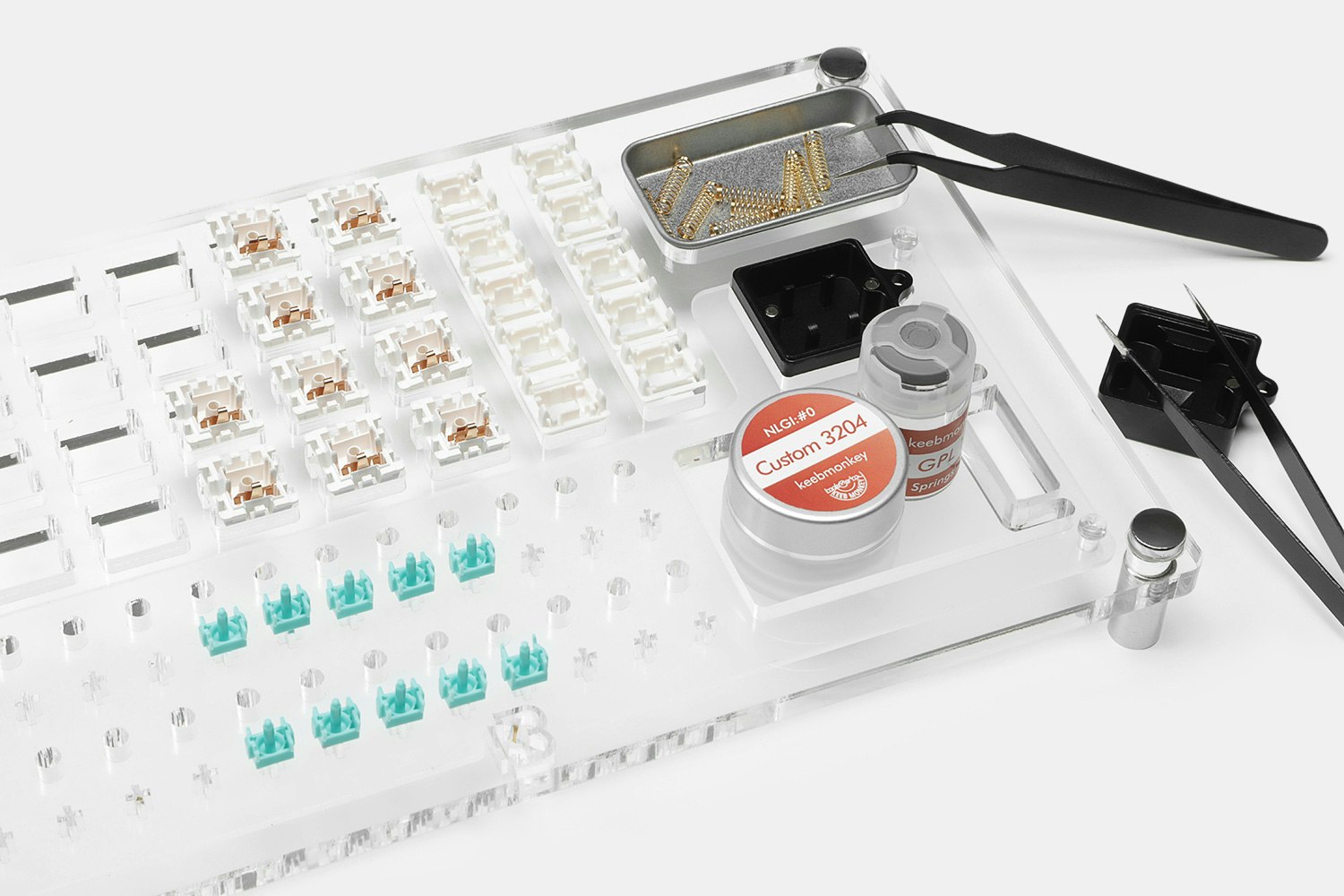 KeebMonkey Custom Acrylic Lube Station Kit Mechanical Keyboards