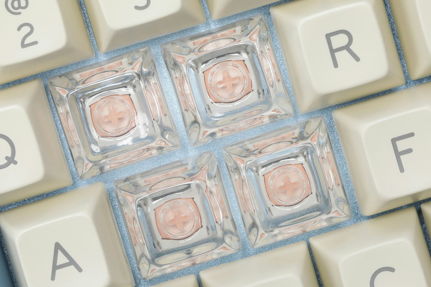 KeebMonkey Transparent SA Profile Keycaps (4-Pack)