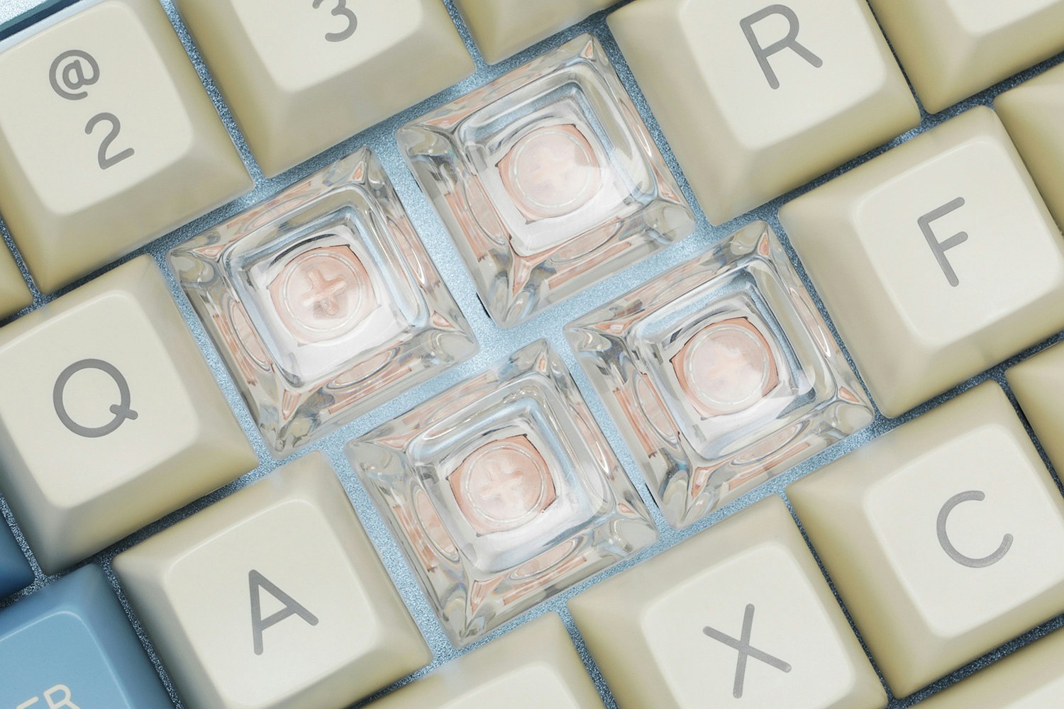 KeebMonkey Transparent SA Profile Keycaps (4-Pack)